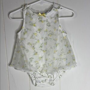 Floral Baby dress with Yellow Accents